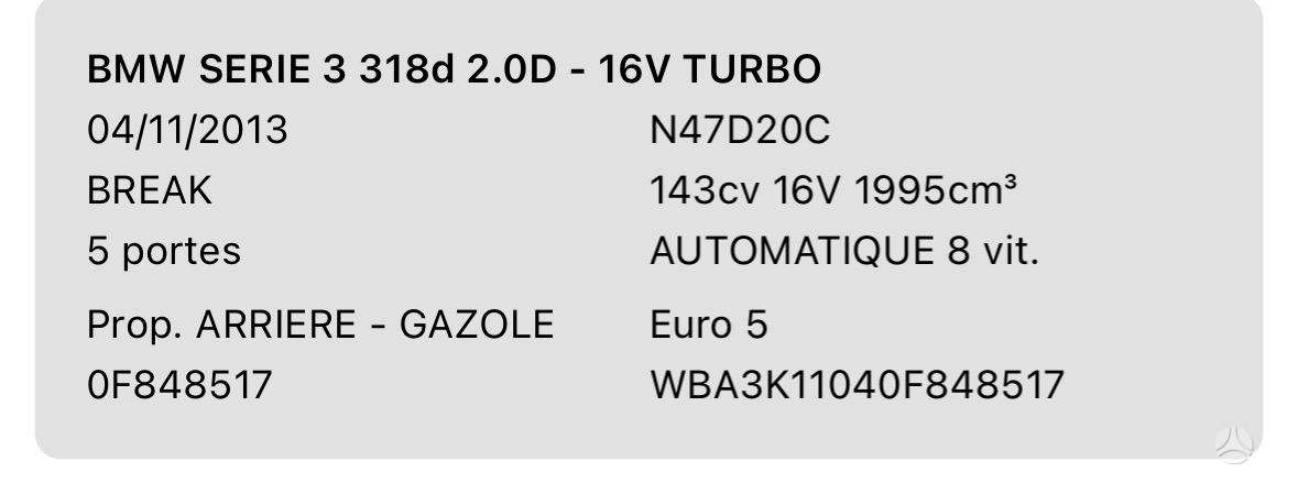 BMW 318 2013 — photo 19