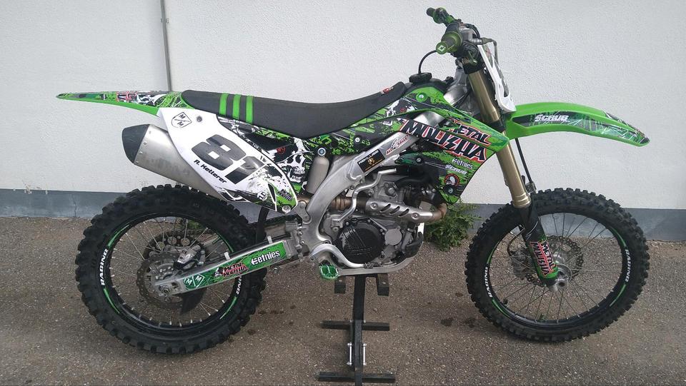 Kawasaki KX 450 F Motocross mit Rekluse RadiusX zu verkaufen 2012 — engine 450 ccm