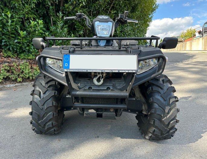 Weitere Motorräder Gelöscht • Polaris Sportsman 800 EFI H.O. **Schneeschild Gepäckbox** 2008 — rear view