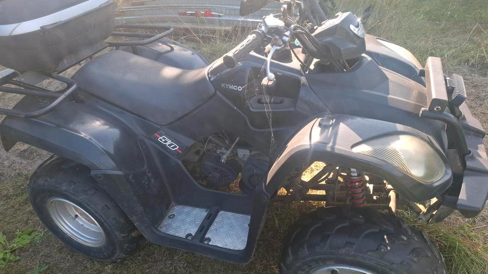 Kymco Gelöscht • Quad Kymco MXU 50 Moped Kennzeichen Kinder / Jugendliche 2012 — rear view