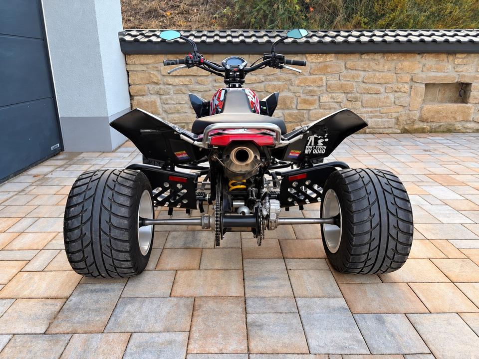 Suzuki LT-R 450/ Reiger Fahrwerk/ Breitbau/ Einzelstück/ LOF 2008 — rear view