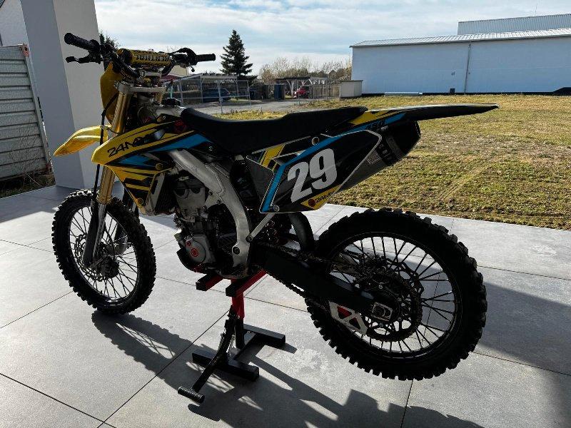 Suzuki RMZ 450 Motocross Motorrad weiß gelb schwarz Top Zustand 2013 — photo 6