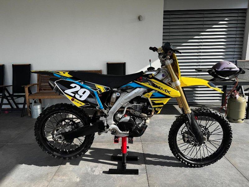 Suzuki RMZ 450 Motocross Motorrad weiß gelb schwarz Top Zustand 2013 — photo 8