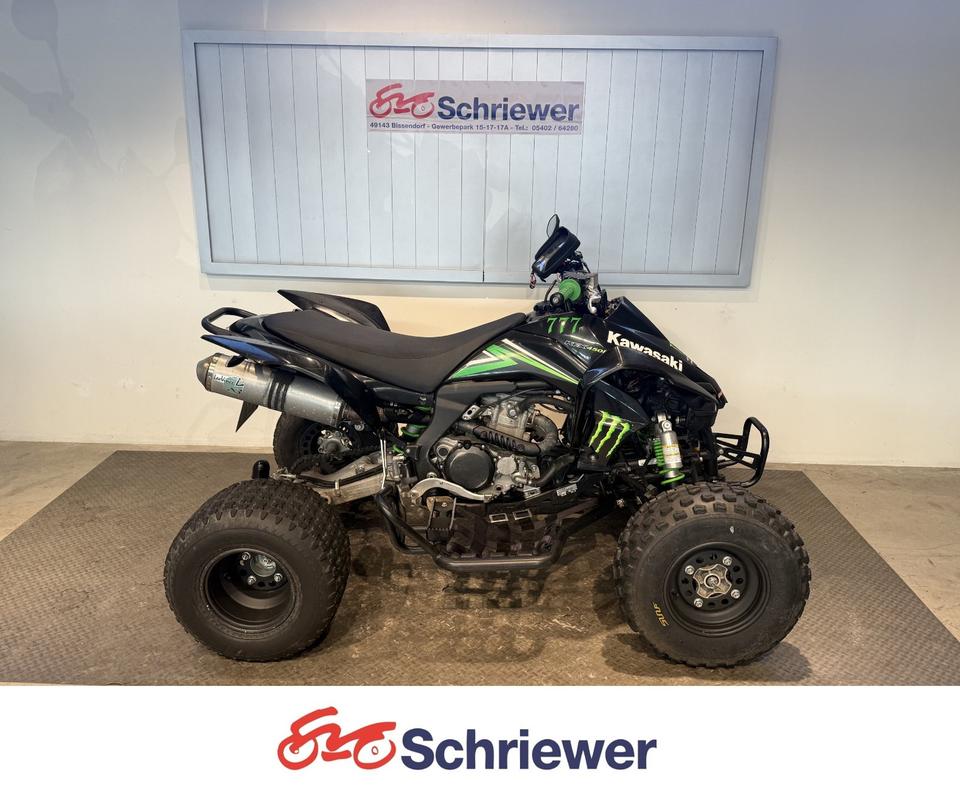 Kawasaki KFX 450R, Sportauspuff, Handyhalterung, 2010