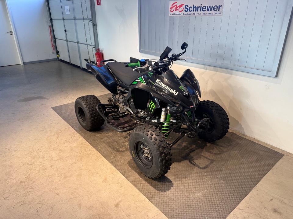 Kawasaki KFX 450R, Sportauspuff, Handyhalterung 2010 — engine 449 ccm