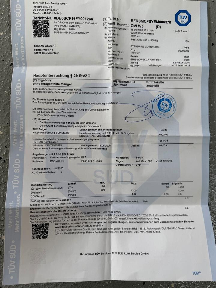 Weitere Motorräder SMC 170 ATV / Quad – EZ 08/ | TÜV neu 2015 — photo 6