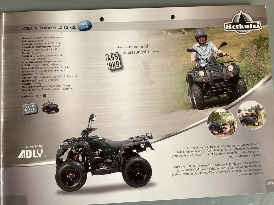 Weitere Motorräder Adly Supercross LC 50 xxl Quad 50er Strassenzulassung Herkules 2015 — photo 18