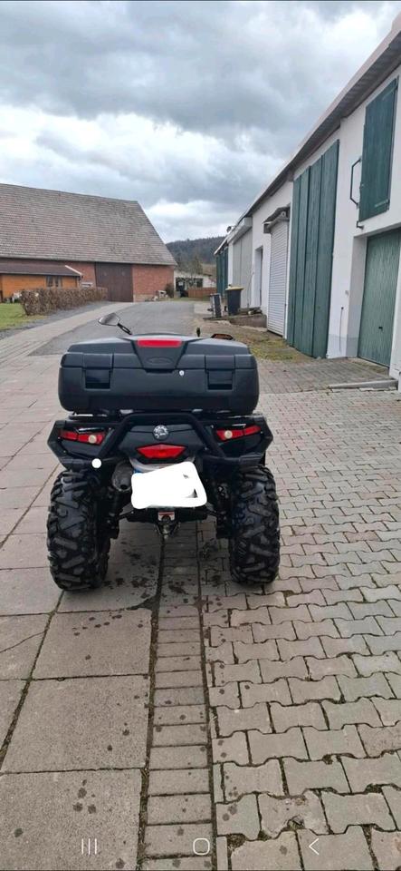  Quad, Can Am Outlander 650 V-TWIN EFI 2012 — rear view