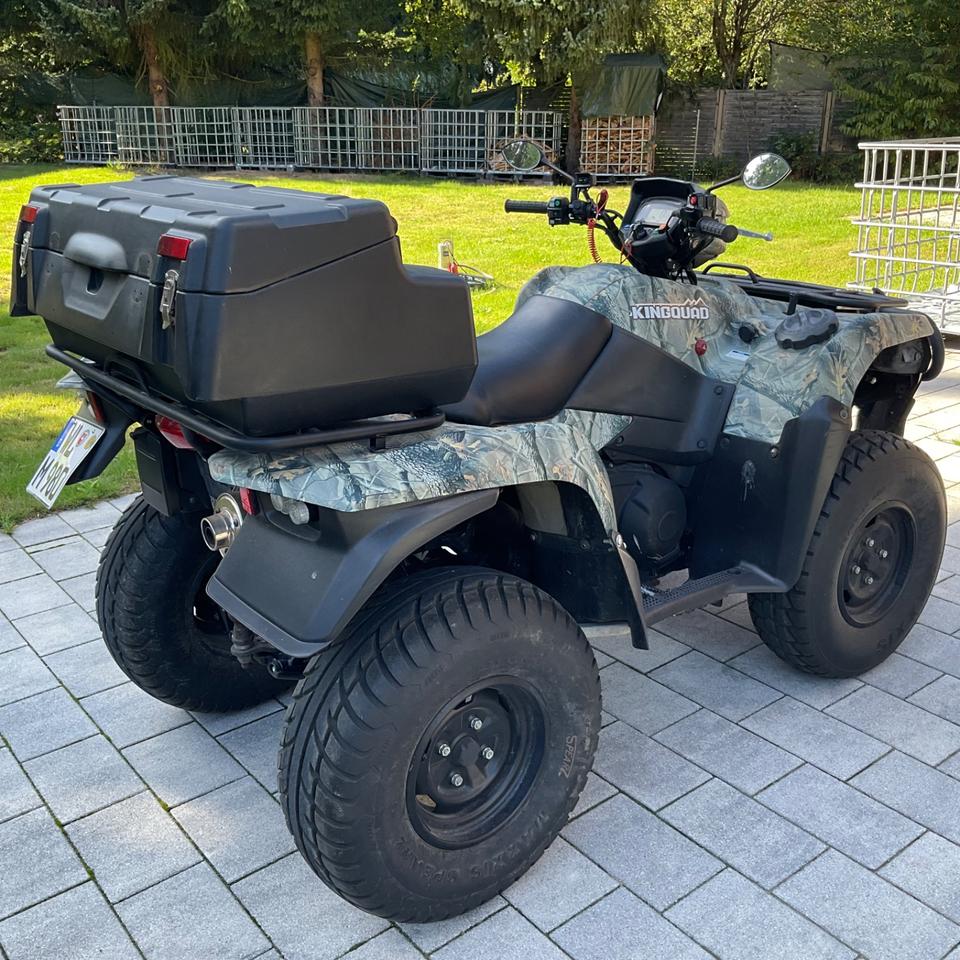 Suzuki Quad, ATV, Suzuki King Quad LT-A 750, Camouflage, Schneeschild. 2012 — rear view