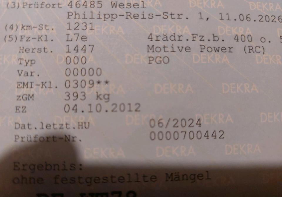 Weitere Motorräder PGO 250 Automatik Quad | Nur 1.231km | TÜV & Service NEU + Helm 2012 — photo 15