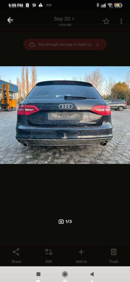Audi A4 2014 — rear view