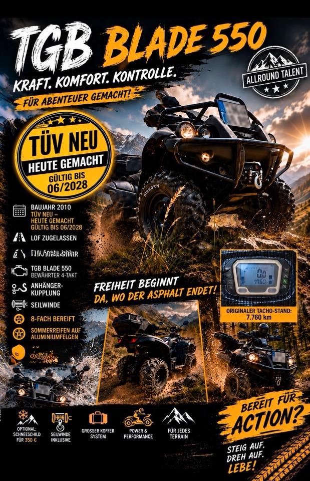 Weitere Motorräder TGB Blade 550 IRS 4x4 ATV, LOF Zulassung evtl. Tausch, 2010