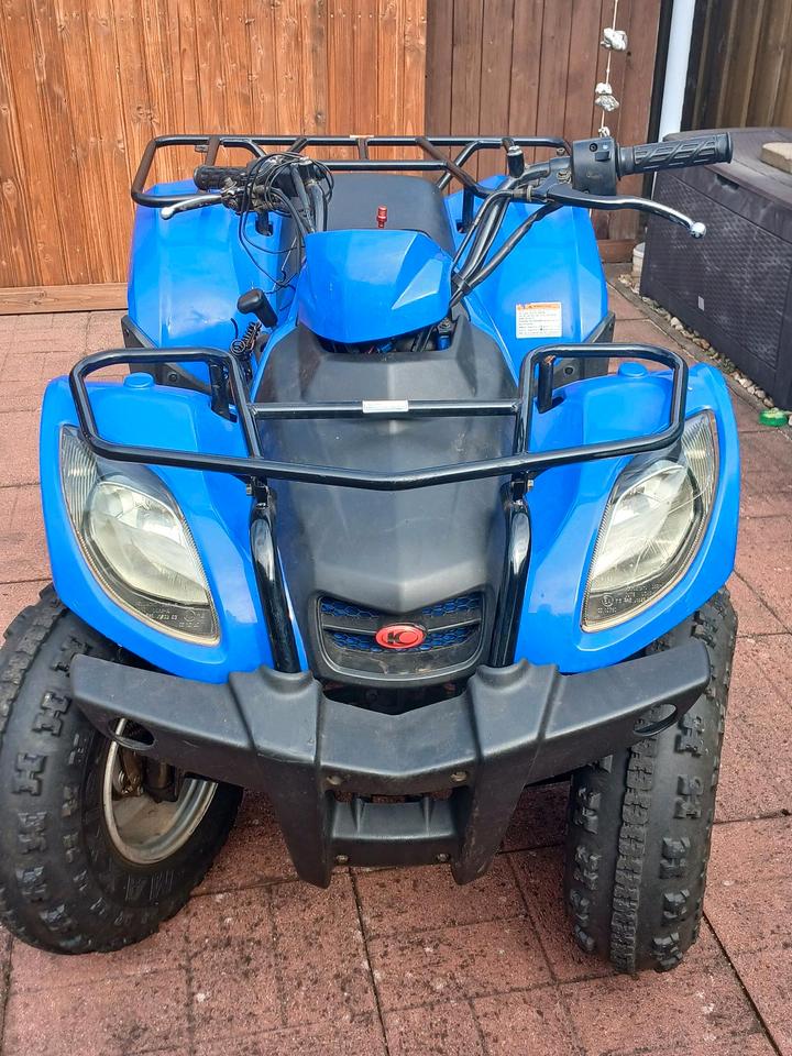 Kymco Gelöscht • Kymco MXU 150 ccm Quad ATV blau defekt 2007 — rear view